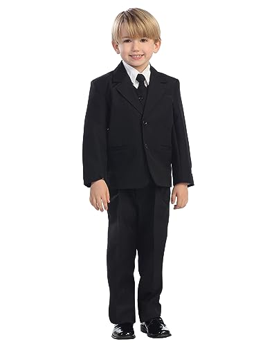 Costume garçon trois pièces bleu marine avec veste gilet et pantalon de cérémonie