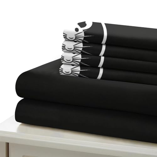 Parure de lit 3 pièces housse de couette taies d'oreiller microfibre
