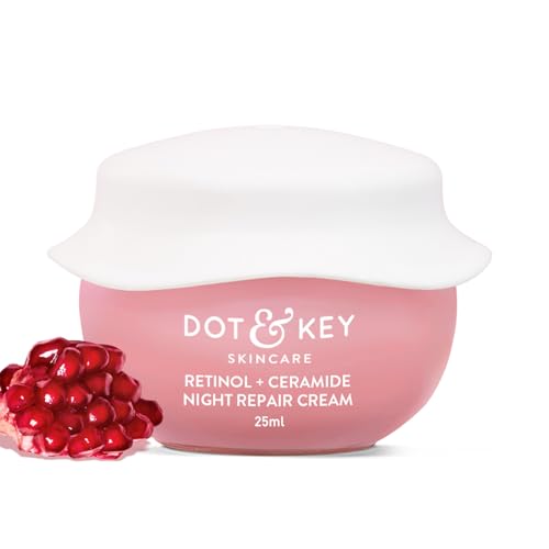 Dot & Key Night Reset Retinol + Ceramide Night Cream | Anti Aging Cream For Women & Men | Reduces Fine Lines & Wrinkles | Oil Free & Non Sticky Moisturizer | For Glowing Youthful Skin | For All Skin Types | 25ml