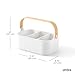 Umbra Bellwood Stackable Storage Bin, Multipurpose Caddy Organizer, 11 x 7 in, White/Natural