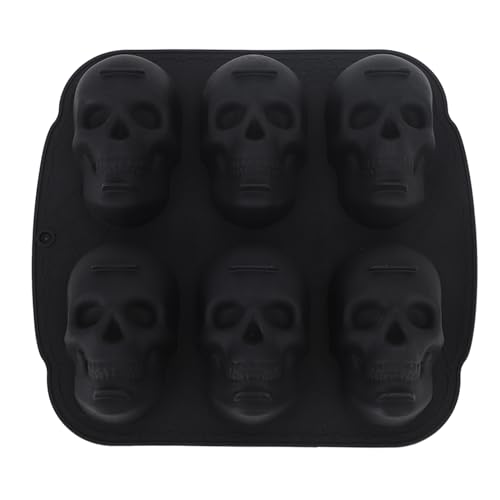 Moldes para Hornear con Cabeza de Calavera, Bandeja de Silicona con Esqueleto, Sartén con Cabeza de Esqueleto de Halloween, Cocina Negra, Moldes para Pastel de Hueso de
