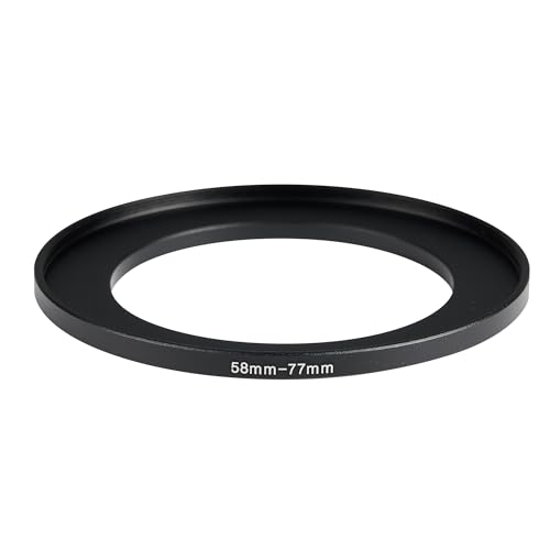 Image of 58-77mm Step-Up Ring Adapter, 58mm to 77mm Step Up Filter Ring for 58mm Lens Install 77mm ND CPL UV Camera Lens Filter(58mm-77mm)