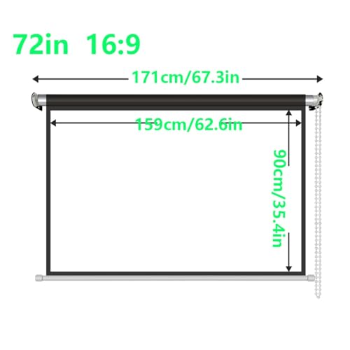 Pantalla Manual Retráctil 72in Relación 16:9 Blanca miniatura 7