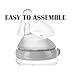 haakaa Gen.3 Silicone Orthodontic Bottle Nipple - Teat Attachment Compatible with Baby Bottles (Glass/Silicone) - Slow Flow - 2 pcs