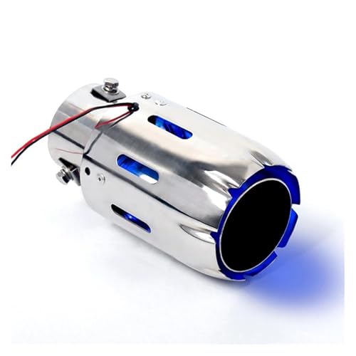 Embout pot d'échappement inox de haute finition avec effet flamme bleue 89mm