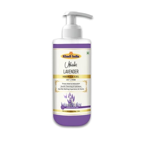 Image of Khadi Utkrisht Lavender Body Wash with Natural Lavender Extract | Deep Cleansing & Long Lasting Freshness | Moisturizing Shower Gel for Soft, Smooth & Nourished Skin | Suitable for Men & Women - 300ML