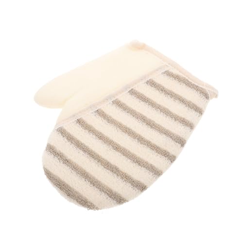FRCOLOR Guante Exfoliante de Ducha de Lino para Cuerpo para Limpieza y Baños Absorbe Gel de Ducha y Aproximado Suave y Duradero