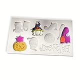 3 Diferentes Siliconas de Halloween para Pasteles, Dulces Suaves, Chocolates Más con Tecnología Avanzada, Flexible Reutilizable para Fiestas, Uso Diario (Blanquecino)