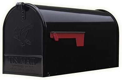 Gibraltar E1600BAM Elite Post-Mount Mailbox, Large, Black Steel - Quantity 1