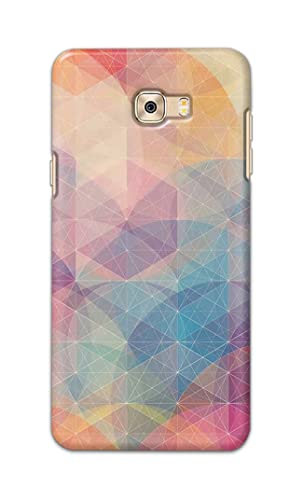 Image of Printed Hard Back Cover Case for Samsung Galaxy C7 Pro Back Cover (Crumpled Paper Design) -1803