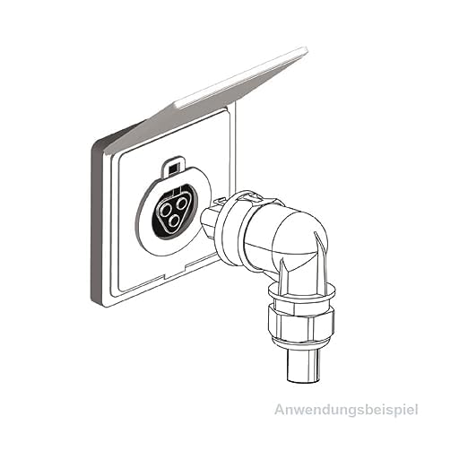 Wieland Set Anschlussdose AP Einspeisesteckdose Mini PV Balkonkraftwerk 90 ° Stecker und Buchse auf Putz