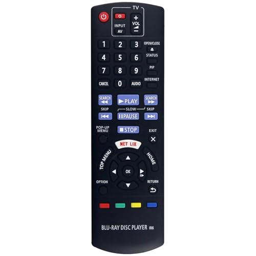 N2QAYB001029 Remote Replacement for Panasonic Blu-Ray Disc Player DMP-BD83 DMP-BD84 DMP-BDT165 DMP-BDT166 DMP-BDT167 DMP-BDT170 DMP-BDT180 DMP-BDT270 DMP-BDT280 DMP-BD73GN DMP-BD83GN DMP-BD84GN
