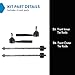 TRQ Inner and Outer Tie Rod Set 4 Piece Compatible with 16-19 Fiat 500X 20 Fiat 500X without 19 Inch Wheels 15-18 Jeep Renegade L4 1.4L 15-18 Jeep Renegade L4 2.4L