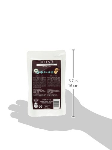 Herrmanns Ente Menu 1mit Kürbis, Zucchini, Banane, Nachtkerzenoel 130g Bio Hundefutter, 12er Pack (12 x 0.13 kg)