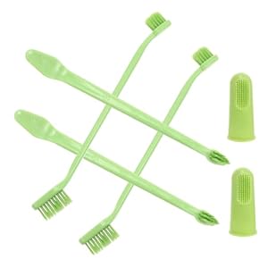 Vicasky Hundezahnbürsten Set mit Fingerzahnbürsten