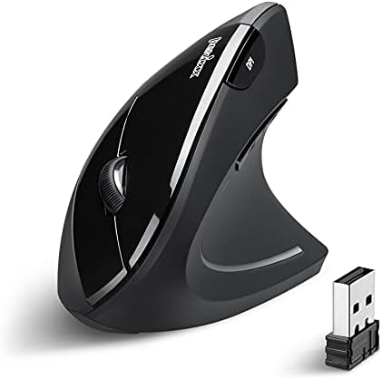 Perixx [Hardware Update] Perixx PERIMICE-713N, Wireless Ergonomic Vertical Mouse -Nano Receiver -1000/1500/2000 DPI -On/Off Power Switch - Natural Ergonomic Vertical Design - Recommended with RSI User