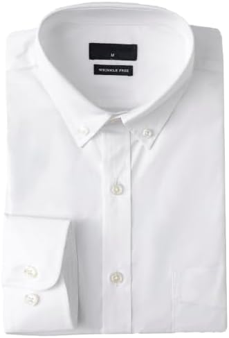 Meewasin Herren Hemd Langarm Businesshemd Regular Fit Button Down Kragen Pflegeleicht für Büro und Freizeit