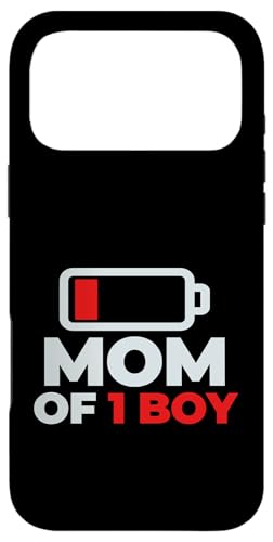 Mothers Day Tired Mom of 1 Boy �ʔ����f�U�C�� �X�}�z�P�[�X iPhone 17 Pro Max �p
