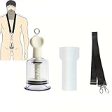 Qiyasex Penis Trainer Penispumpe Penispumpen DehngeräT Saugkraft Vakuumpumpe Set Trainer FüR PenisverläNgerung Und Potenzsteigerung Sm MäNner Erotik Erektionzhilfe Sexspielzeug(Nackenband Dehnbar)