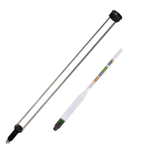 Wine Beer Testing Kit/Fermtech Beer Hydrometer and Test Jar/Thief All in One. Test Kit Deluxe by Fermtech