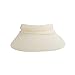 Scala Women's Deluxe Big Brim Cotton Visor with Bow, Natural, One Size