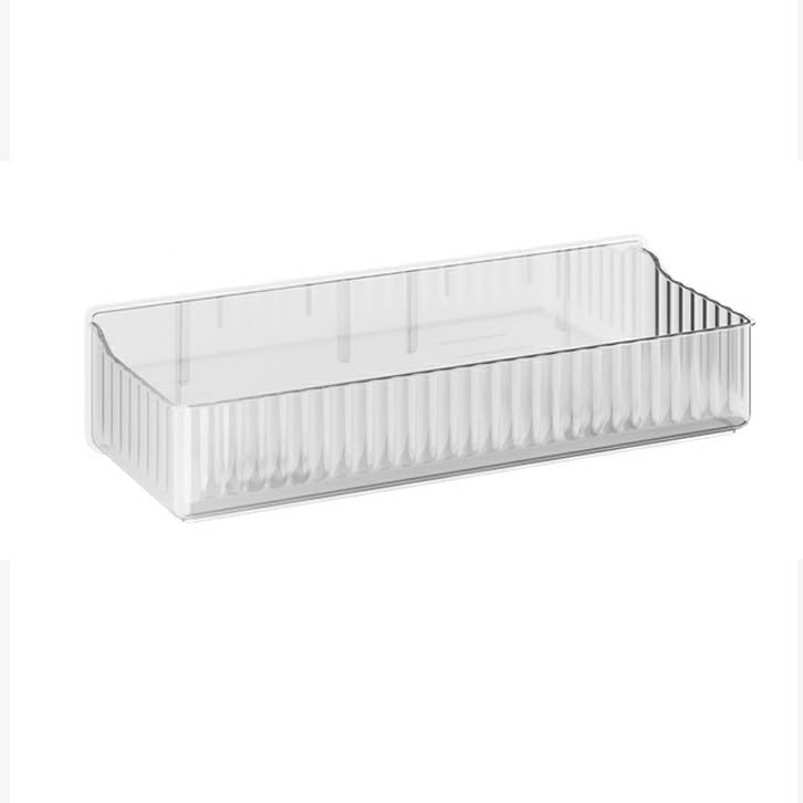 HGBVCFJD Corner Shower Caddy Organiser Rack No-Drill Adhesive Bathroom Shelf PET Clear High-Transparency Strong Waterproof Pads Bottom Drain