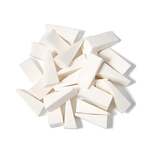 Preisvergleich Produktbild Nagelschwämme, dreieckig, Farbverlauf, Maniküre-Werkzeuge für Heimwerker, kreative Schönheit, flüssige Grundierung, Weiß, 24 Stück