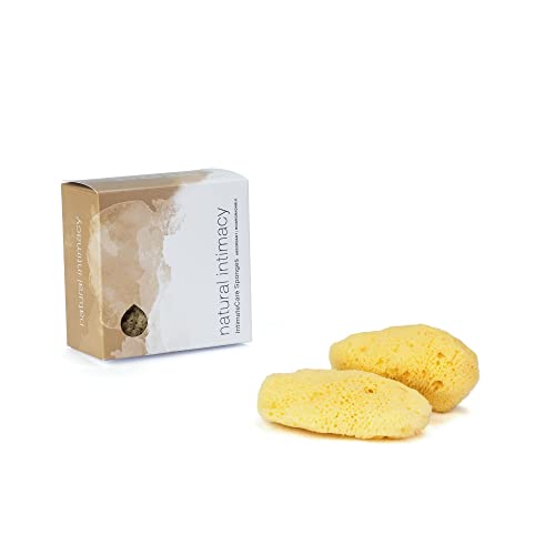 IntimateCare Sea Sponges. Mediterranean “Fine Silk” Sponges in Plastic Free Packaging. Absolute Quality (Golden Yellow)