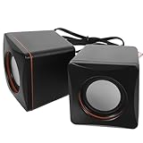 MERRYHAPY Mini Casse USB Portatili per Computer Speaker Desktop con Audio Stereo e Bass Profondo Compatibili con Laptop e Altoparlanti USB Plug Facili da Usare e Pulire