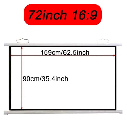 Pantalla de proyección manual 72 pulgadas 16:9 miniatura 6