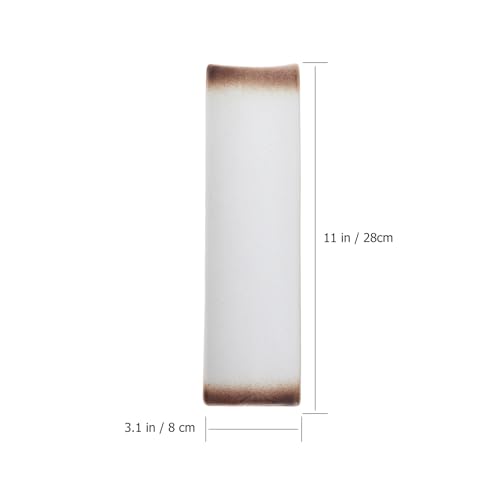 Plateau à sushis chic 3 pièces, coffret plat de service rectangulaire céramique pour offrir