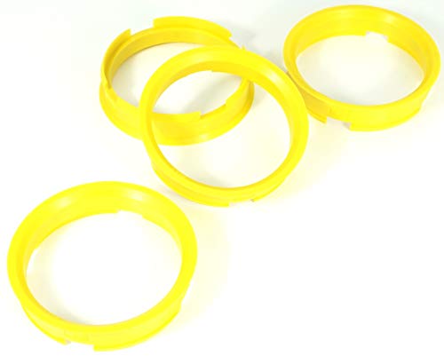 4 anillos de centrado 72,6 x 65,1/72 6 a 65 1 amarillo