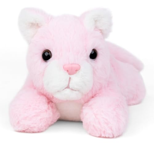 Image of Mirada Floppy Cat Soft Toy - Peach Plush Stuffed Animal for Kids & Girls - Adorable Gift - 21cm