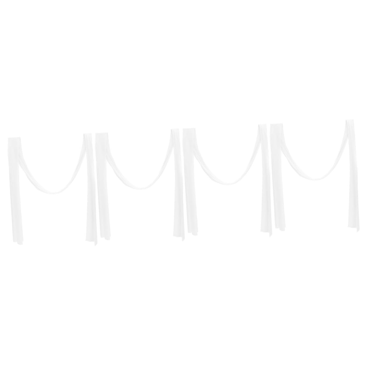 VICASKY 4 Stück Hochzeitsbogen Drapierung Weiß Sheer Vorhang Transparent Dekorationsstoff für Party Feier Hintergrund