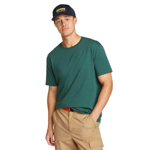 Eddie Bauer Men's Legend Wash 100% Cotton Short-Sleeve Classic T-Shirt, Dk Evergreen, Medium