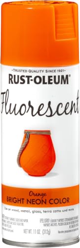 Image of Rust-Oleum 342568 Specialty Fluorescent Spray Paint, 11 oz, Orange (Pack of 6)