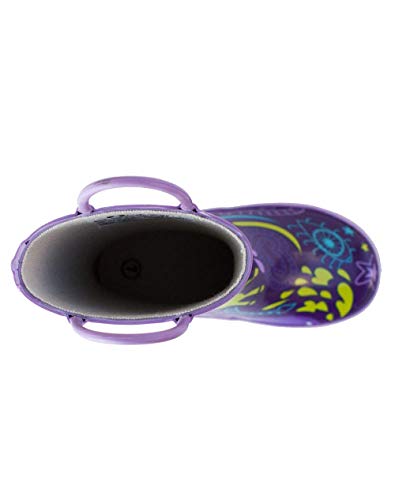 Oaki Kids Rain Boots Easy-On Handles, Purple Unicorns, 10T Us Toddler #TOP4