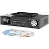 MONODEAL Bluetooth CD Player,Under Cabinet Kitchen FM Radio CD Player,Dual HD Speakers,Wireless Music System with LED Light,Remote Control,Kitchen Timer,Dual Alarm Clock Black