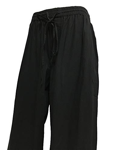 Men's Drawstring/Elastic Waist Yogi Yoga Indian Cotton Casual Long Pants3