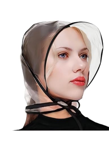 PAVNSO 6 Pcs Women Waterproof Rain Bonnet, Scarf Clear Plastic Rain...