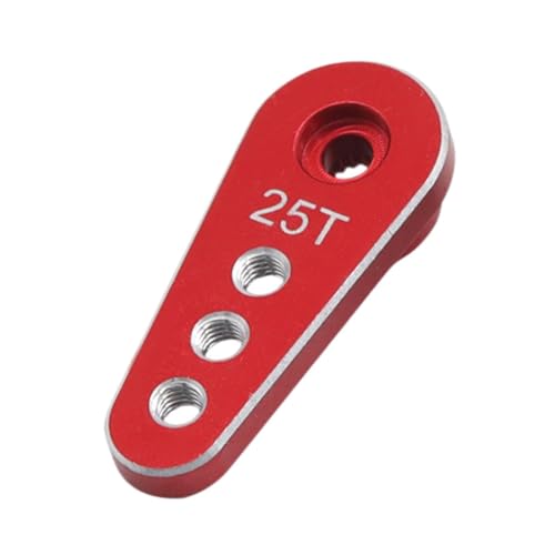 Colaxi 25T Servo Servo 1/10 Portable Replacement Easy to Use 25 Teeth Extension Steering Arm RC Core for E9001 Motors RC Servos, Red