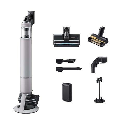 Samsung VS80F28ELP/WD Bespoke AI Jet PetPRO Akku-Handstaubsauger mit Tierhaar-Bürste Inkl. Zubehör 280 W All-In-One-Station Jet Dual+ Bürste Pet Tool+ Kombidüse TeleskopFugendüse Pebble Gray
