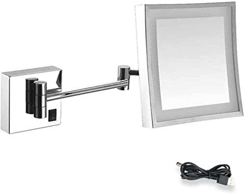 Miroir mural carré pour hôtel en chrome avec structure extensible de qualité - 2