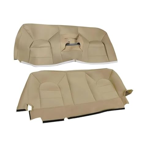 GUYAOYI Replacement Rear Bench Bottom & Top Back Seat Cover Tan Fits for Ford F250 F350 F450 F550 Lariat 1999-2000 Microfiber Leather Cover