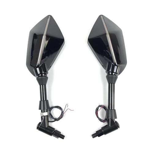 Rétroviseurs de moto universels Suzuki avec éclairage LED intégré pour guidon standard
