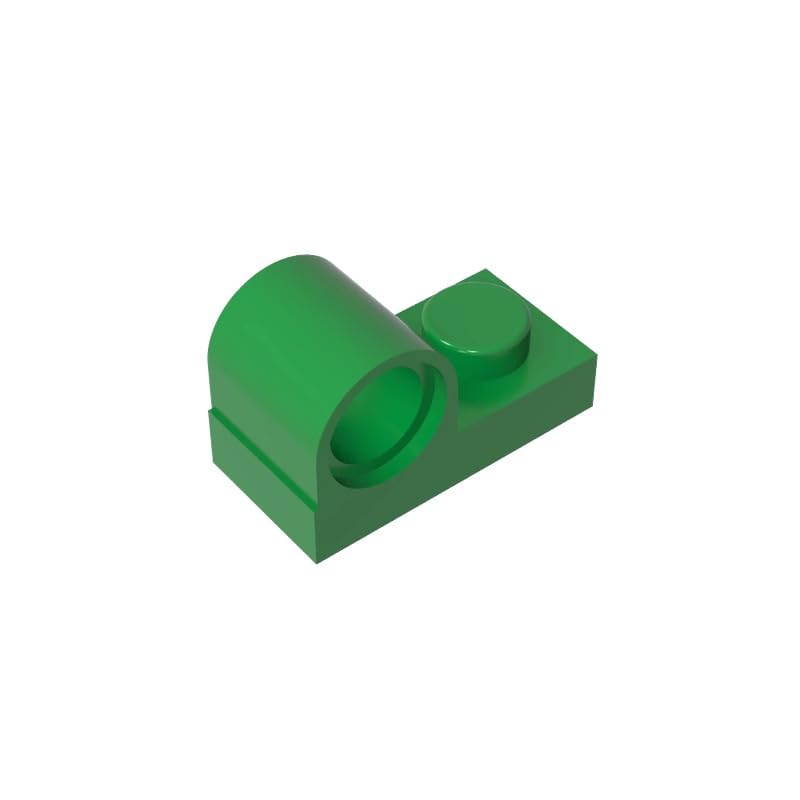 Gobricks GDS-811 Plate Special 1 x 2 with Pin Hole on Top 50PCS Compatible with Lego Toy 3830 DIY Parts and MOC Components for Major Brick Brands Color:Green 28