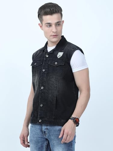 Image of VROJASS Denim Casual Half Sleeeves Men's Jacket Classy Winter Wear for Boy's(JX-OV1S-SFDQ)