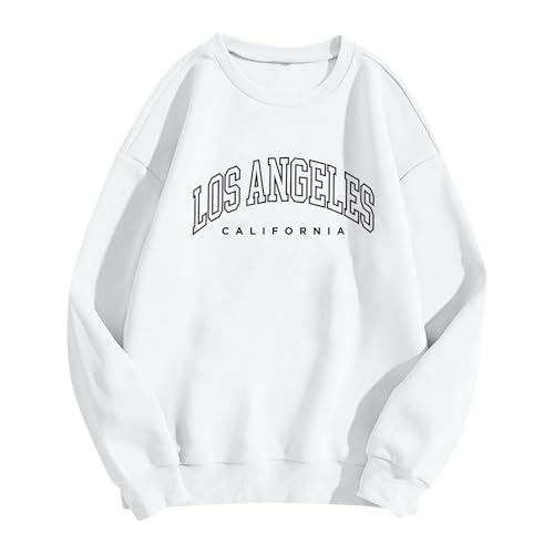 Pull de rue manches longues coupe ample femmes blanc XXL