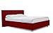 Polsterbett Antony mit 5 Jahren Garantie, EIN hochwertiges Bett, Lattenrost und Stauraum (Rot, 180 x 200 cm)