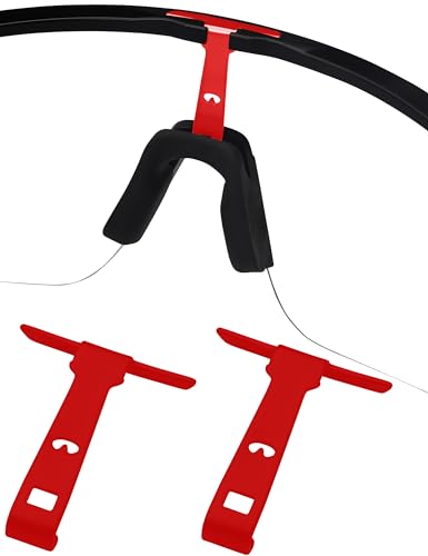 Betterun 2 Pieces Red Replacement Wicket for Oakley Sutro Lite OO9463/ Sutro Lite AF OO9463A/ Sutro Lite Sweep OO9465 (Vented)
